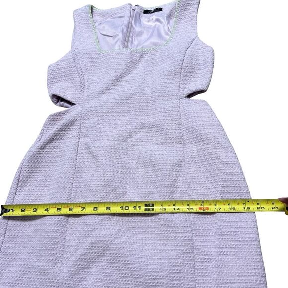 7 FOR ALL MANKIND Lilac Tweed Cut-Out Midi Dress Size M - Picture 10 of 10